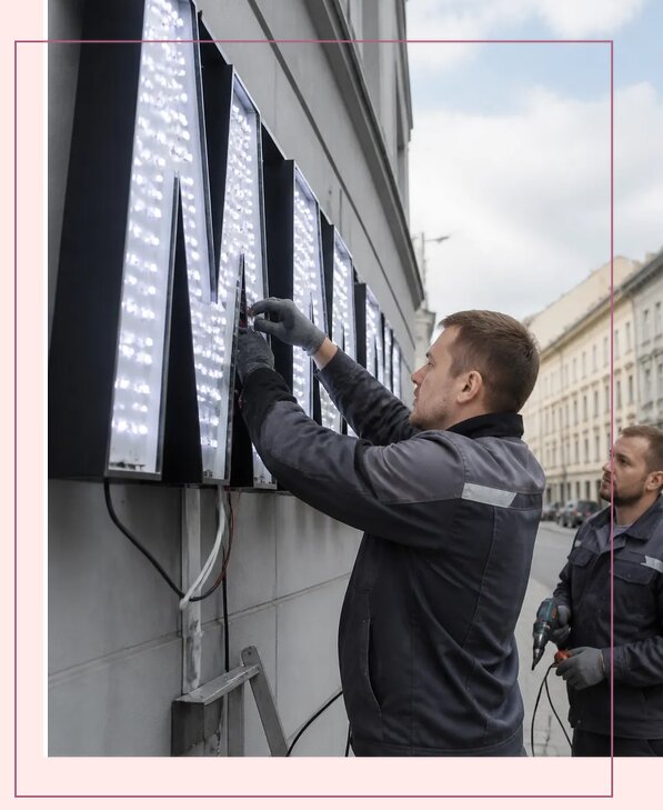 Изготовление и монтаж светодиодных LED вывесок в Холмске